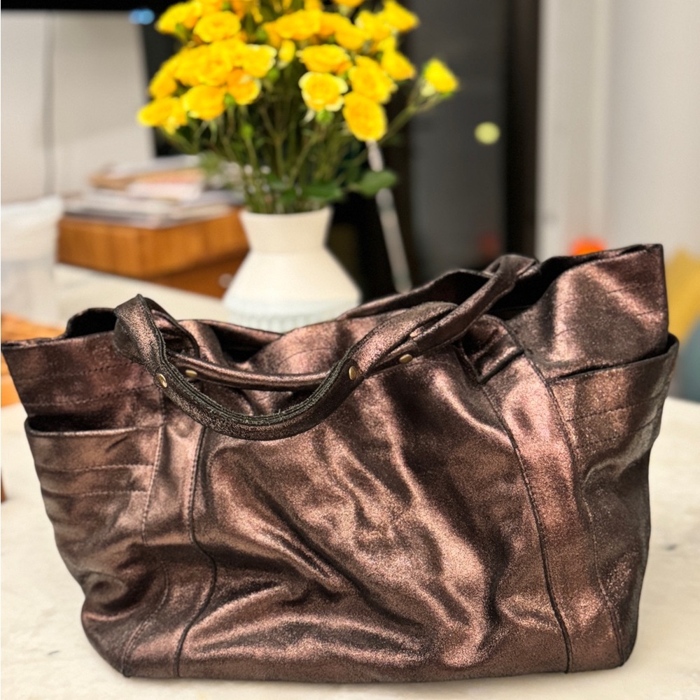 Anat Marin Aversa Metallic Tote Bag NWOT